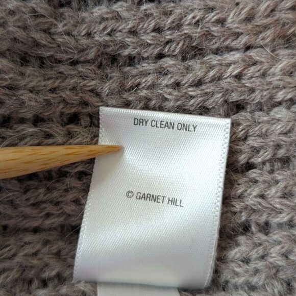 Garnet Hill Baby Alpaca Open Front Sweater Lagenlook Preppy Quiet Luxury M - Picture 10 of 10